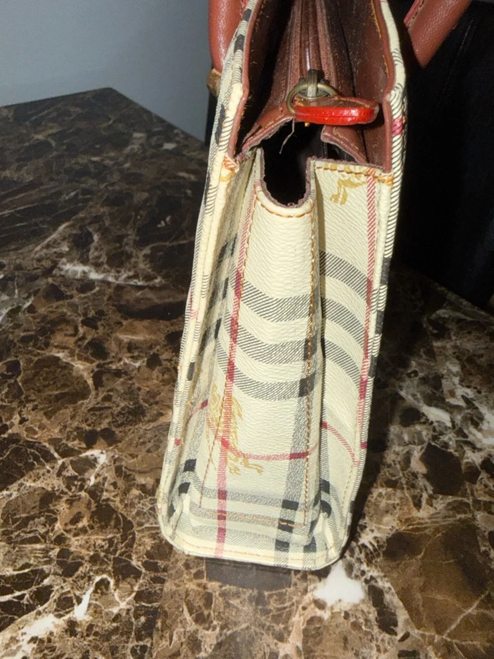 Vintage Burberry’s Haymarket Check Shoulder Bag 90s Nova Plaid Handbag - Picture 15 of 16